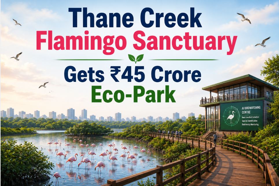 Thane Creek Flamingo Sanctuary Gets ₹45 Crore Eco-Park With India’s First AI Birdwatching Centre